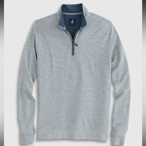 JOHNNIE-O Sully 1/4 Zip Pullover Light Gray Size M - Picture 4 of 13